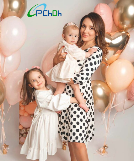 OLGA DIBTSEVA with her baby